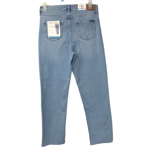 CALVIN KLEIN HIGH VINTAGE STRAIGHT JEANS NEW WITH TAG - Picture 7 of 14